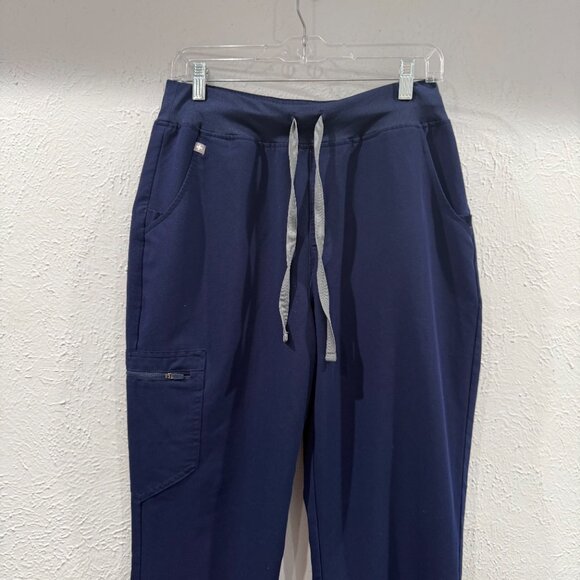 Figs Technical Collection Zamora High Waisted Jogger Scrub Pants Navy Medium - Picture 14 of 15